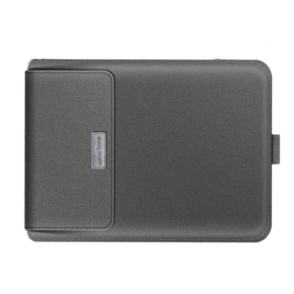 pochette ordinateur cuir gris