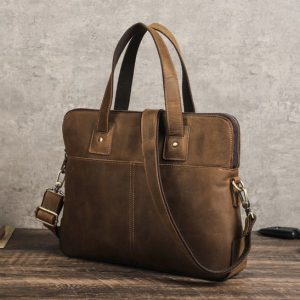 sacoche ordinateur cuir rétro