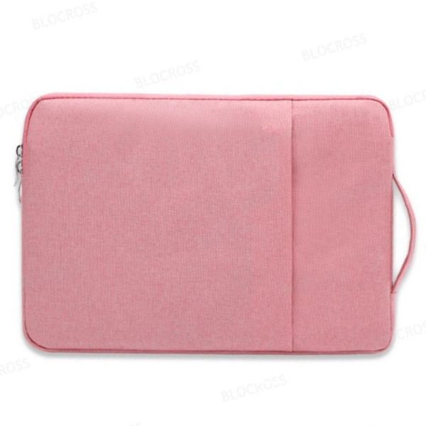 pochette ordinateur rose dragée