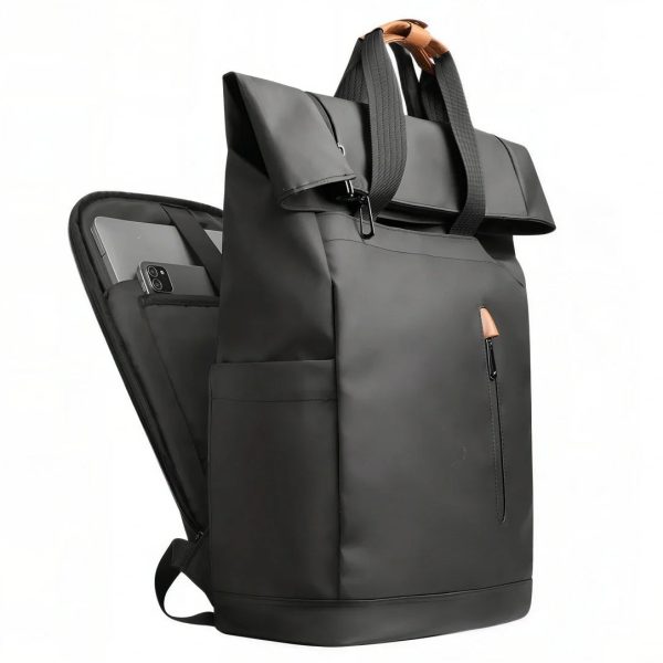 sac à dos roll top noir pc