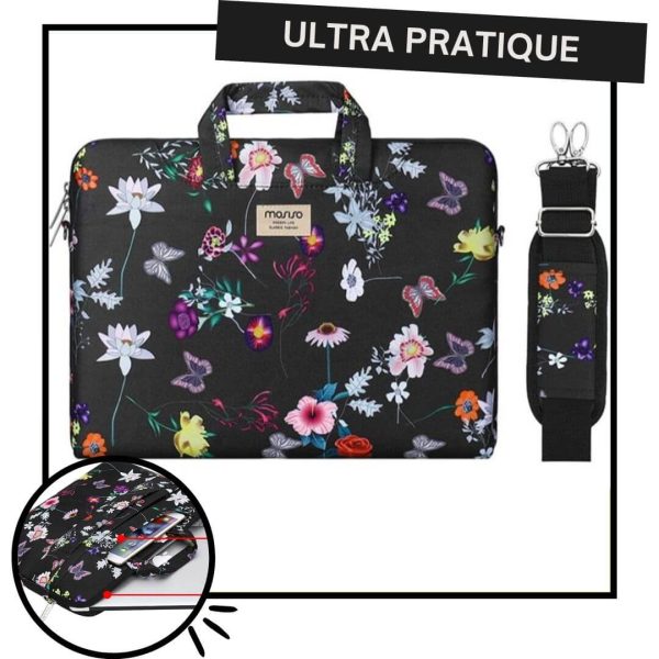 sacoche pc femme avec motif papillon