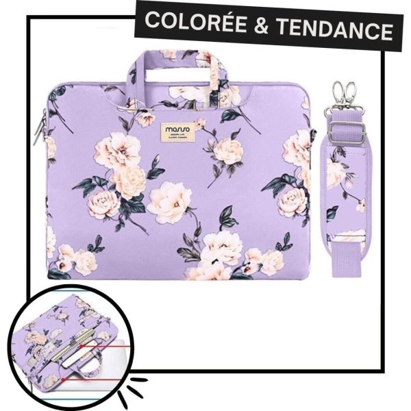 sacoche ordinateur lilas